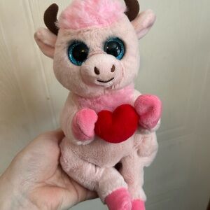 “Sprinkles” ty beanie baby pink cow with heart